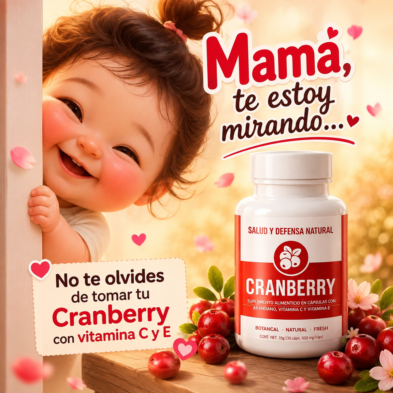 CRANBERRY X2 + Vitaminas C y E | Pack X2 para 30 días