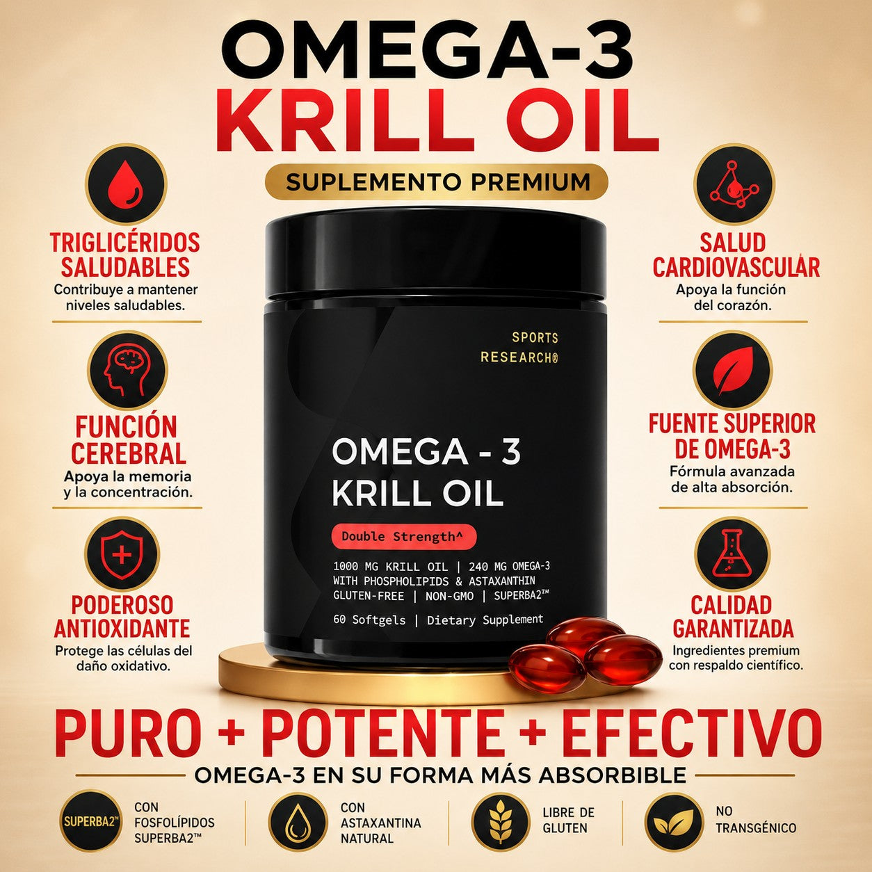 🦐 KRILL OIL DOBLE POTENCIA
